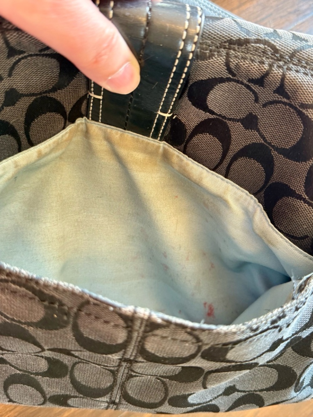 Coach Women's Soho Signature Buckle Flap Shoulder Bag - Black - F15203 - Picture 9 of 14